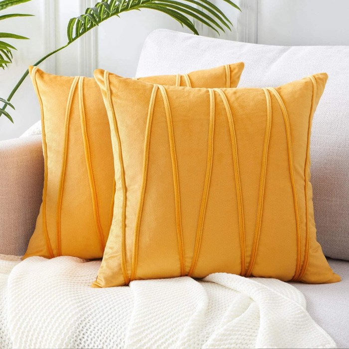 Yellow Decorative Pillow Cases