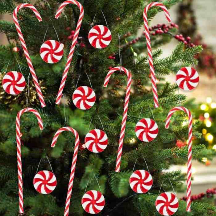 Candy Cane Christmas Tree Decorations