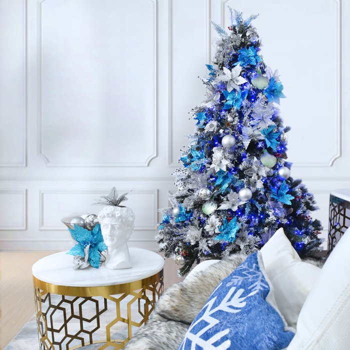 Blue And White Christmas Decorations