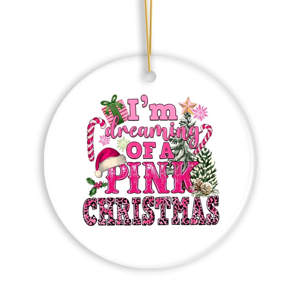 Xmas Tree Decorations Pink