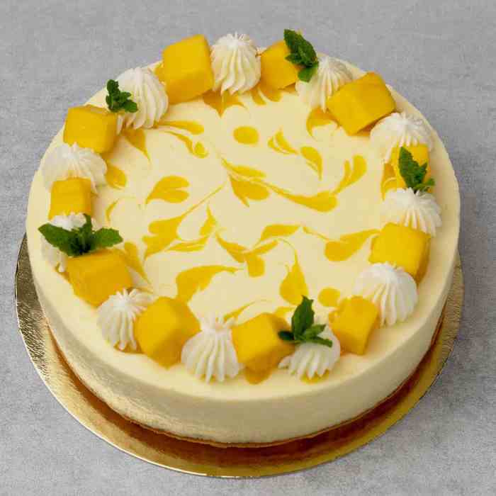 6inch Mango Cake Decorations Soufle Cheesecake