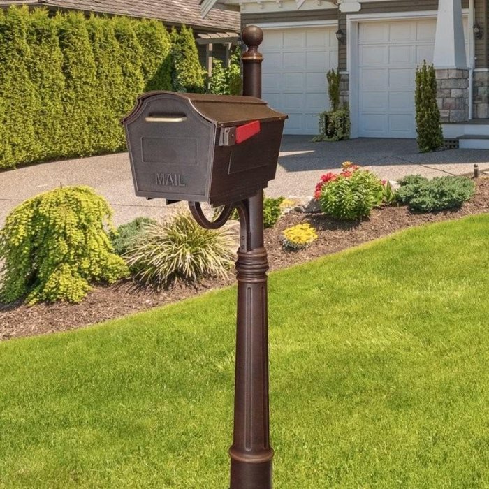 Decorative Mailbox Post Enhance Curb Appeal